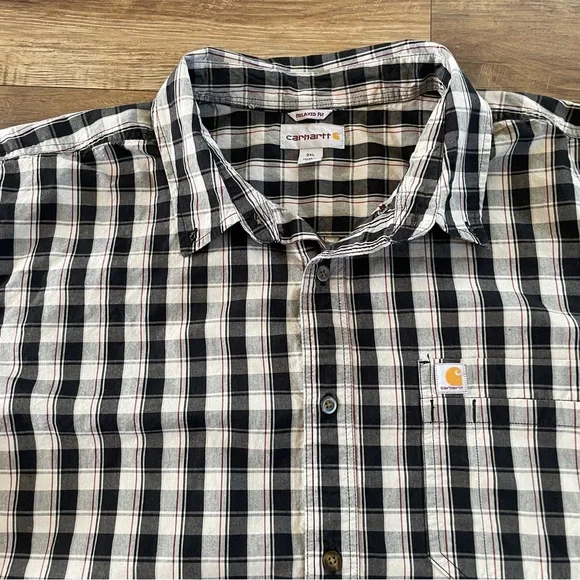 Carhartt plaid button work shirt 3XL - Picture 3 of 8
